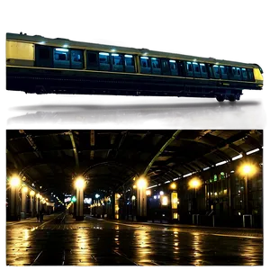 Train Station At Night With Lights Png 30 PNG Image