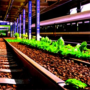 Train Station Garden Png Ecn PNG Image