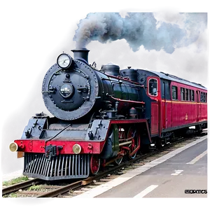 Train Station With Steam Locomotive Png Mcw36 PNG Image