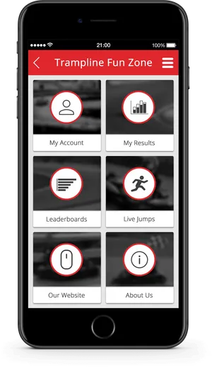 Trampoline App Interface PNG