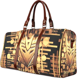 Transformers Decepticon Themed Handbag PNG Image