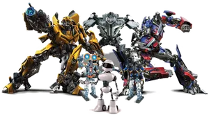 Transformers Group Pose PNG Image