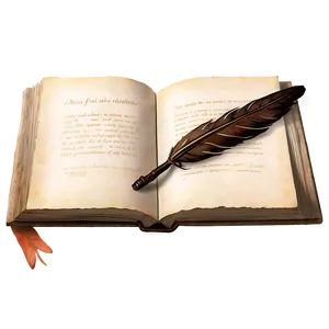 Transparent Book And Quill Png Lqr PNG Image