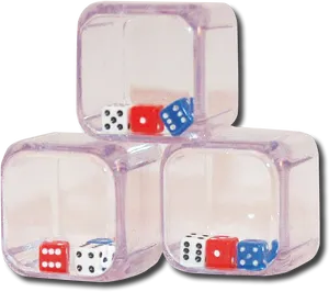 Transparent Dice Within Dice PNG Image