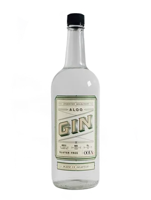 Transparent Gin Bottle Product Photography PNG