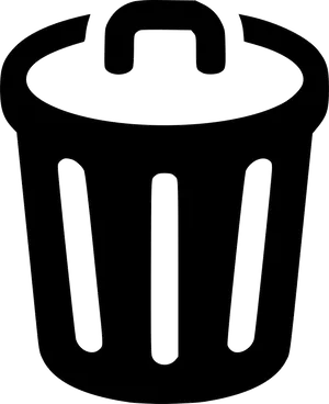 Trash Can Outline Vector PNG Image