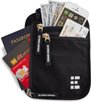 Travel Essentials Organizer PNG Image