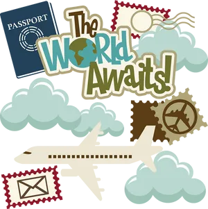 Travel Inspired Stickers Graphic PNG
