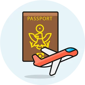 Travel Ready Passportand Airplane PNG Image