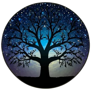 Tree Of Life Night Sky Background Png 16 PNG Image