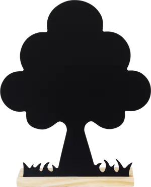 Tree Shaped Blackboard Standee PNG Image