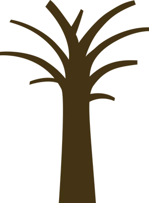 Tree Trunk Silhouette PNG Image