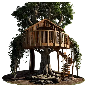 Treehouse For Meditation Png Ymw89 PNG Image