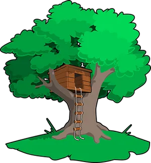 Treehouse Vector Illustration PNG