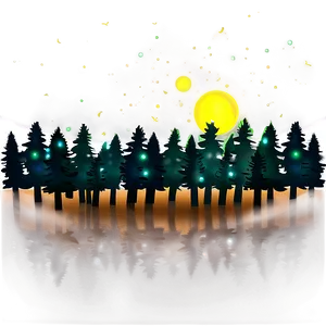 Treeline With Fireflies Png Jyb PNG Image