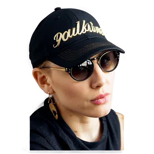 Trendy Black Cap Fashion Png Hlb PNG Image