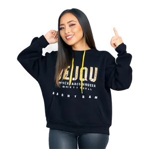 Trendy Black Sweatshirt Street Style Png Heo55 PNG Image