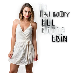 Trendy White Wrap Dress Png 73 PNG Image