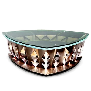 Triangular Glass Coffee Table Png Qon PNG Image