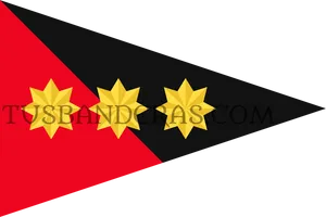 Triangular Pennantwith Three Stars PNG Image