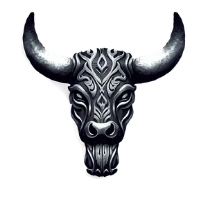 Tribal Bull Head Tattoo Png Tas PNG Image