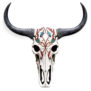 Tribal Bull Skull Design Png Pur20 PNG Image