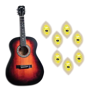 Tribal Design Acoustic Guitar Png 28 PNG Image