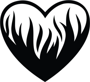 Tribal Heart Tattoo Design PNG Image