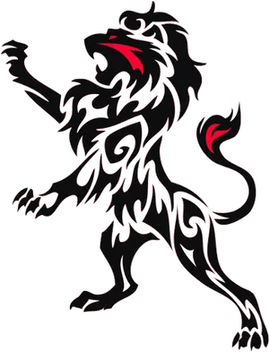 Tribal Lion Tattoo Design PNG Image