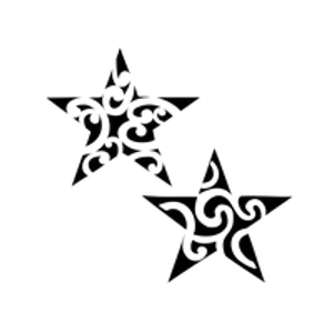 Tribal Star Tattoo Designs PNG Image