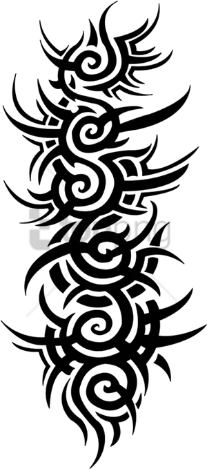 Tribal Tattoo Design Black Background PNG Image