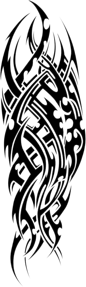 Tribal Tattoo Design Black PNG Image