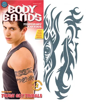 Tribal Temporary Tattoo Arm PNG Image