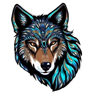 Tribal Wolf Head Design Png Nmk34 PNG Image