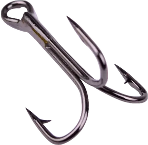 Triple Barbed Fishing Hook PNG Image