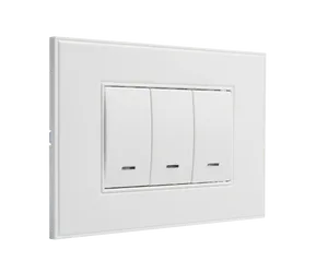 Triple Light Switch Panel PNG Image