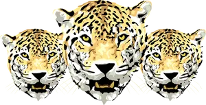 Triplet Leopard Illustration PNG Image