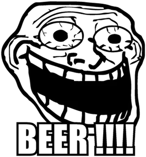 Troll_ Face_ Outline_with_ Text PNG Image