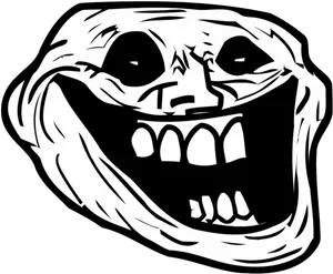 Trollface Classic Meme Graphic PNG Image