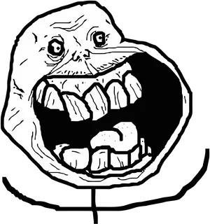 Trollface Internet Meme Graphic PNG Image