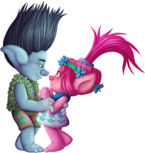 Trolls Character Embrace PNG Image