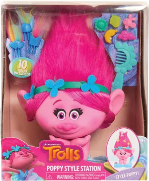 Trolls Poppy Style Station Toy PNG Image