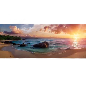 Tropical Beach Sunset PNG Dpm34 PNG
