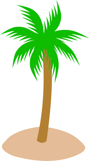 Tropical Coconut Tree Vector PNG Image