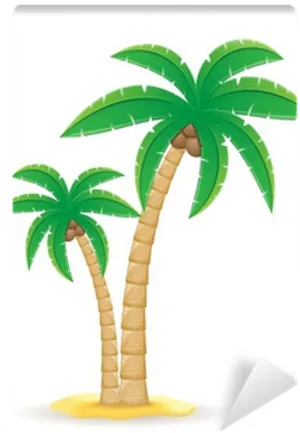 Tropical_ Coconut_ Trees_ Illustration PNG Image