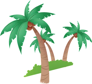 Tropical_ Coconut_ Trees_ Vector PNG Image