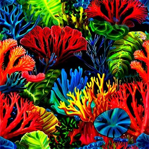 Tropical Coral Garden PNG 05242024 PNG