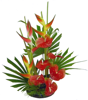 Tropical Flower Arrangement.png PNG Image