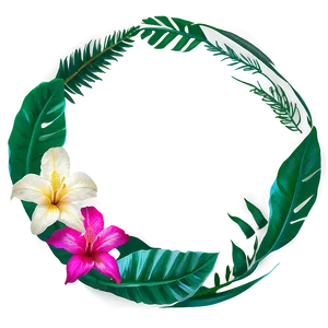 Tropical Flower Circle Png 30 PNG Image