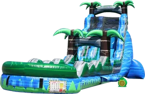 Tropical Inflatable Water Slide PNG Image